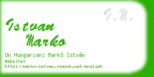 istvan marko business card