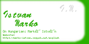istvan marko business card